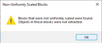 Non-Uniformly Scaled Blocks Window in AutoCAD