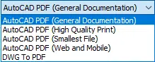 AutoCAD PDF Presets