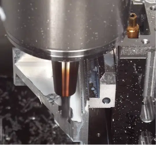 Image Showing Close Proximity of Spindle Nose to Side of Rotary Table