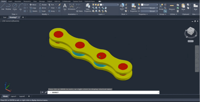 Roller chain 3D CAD model