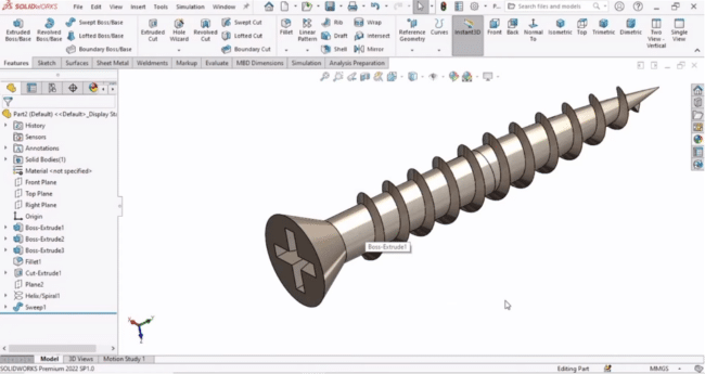 Screw 3D CAD model