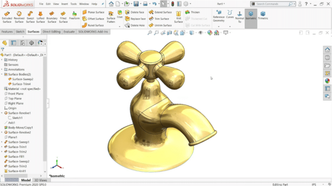 Water tap 3D CAD model