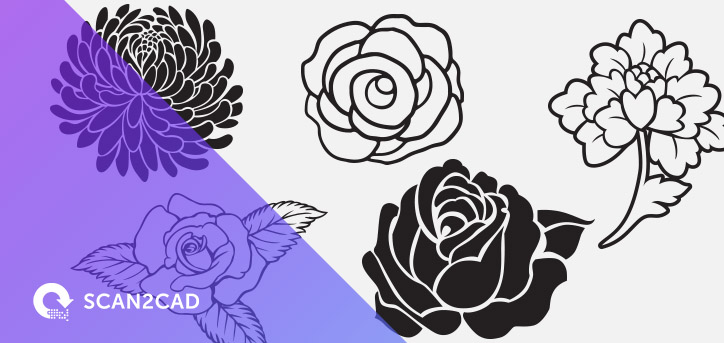 Free DXF Download - Flowers
